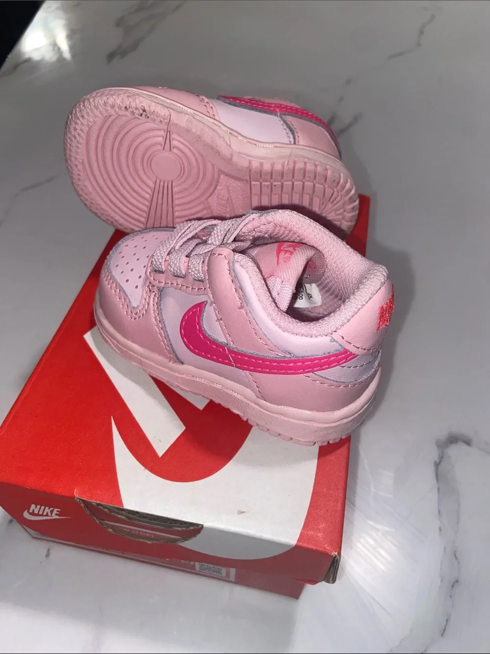 Nike Pink and Hot Pink Toddler Low-Top Sneaker